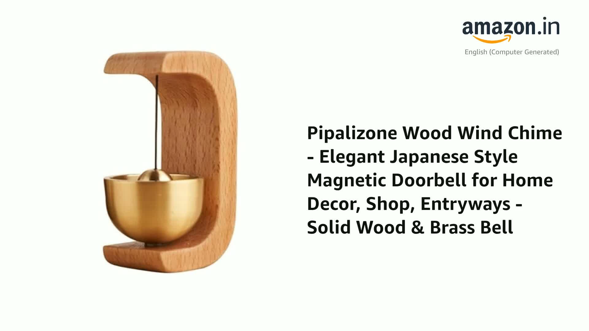 Pipalizone Wood Wind Chime - Elegant Japanese Style Magnetic
