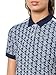 Lacoste Women's Slim Fit Monogram Jacquard Polo Shirt, Navy Blue/White, 10
