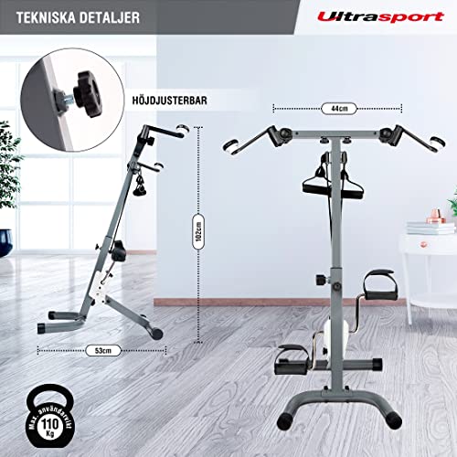 Ultrasport Senior Geschiktheid, Vitaliteitstrainer, Senior F-Bike, Mini crosstrainer, Ligfiets Oefening Fiets, opvouwbaar - Afbeelding 7