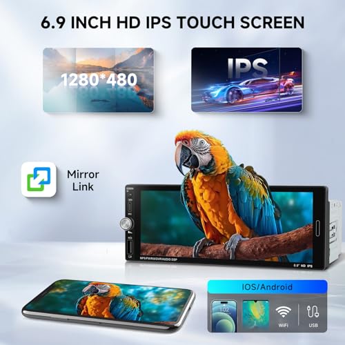 Radio para Auto 6.9'' VECHTEL con Pantalla Táctil HD miniatura 6