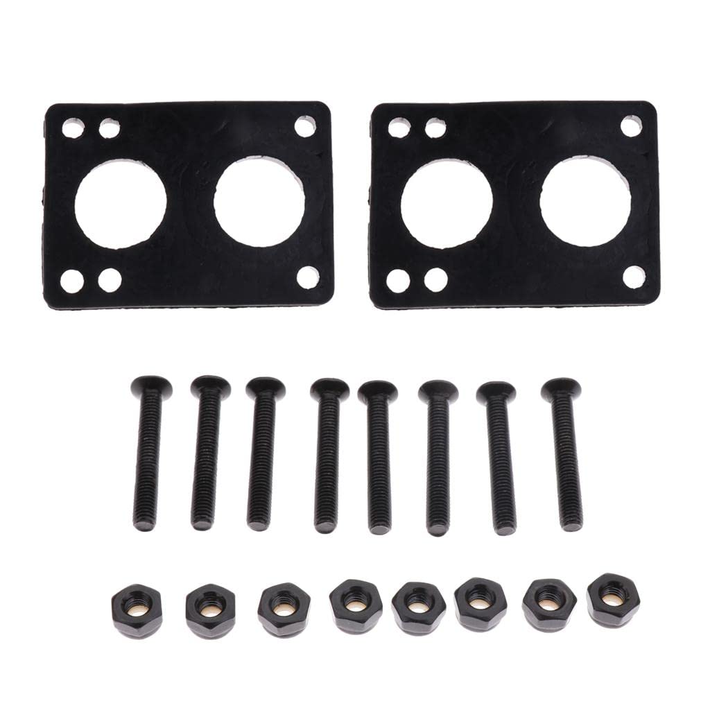 ATORSE Skateboard Shock Riser Pads Longboard Hardware Screw Set 6mm Pad+35mm Nail-image-27