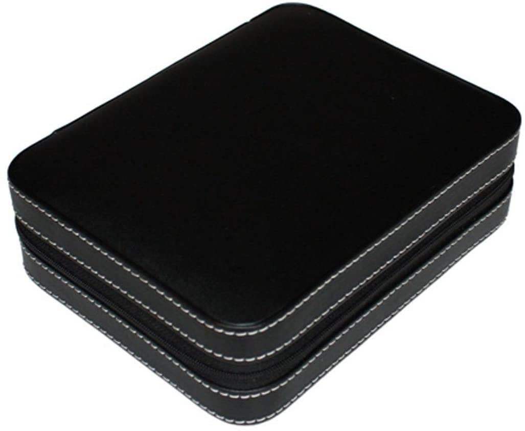 UK Enterprise 4 Slot Black PU Leather Watch case Travel Watch Box,17.5 x 8.5 x 5.6 cm, Black (B09H3BXN7W) Amazon Price History, Amazon Price Tracker