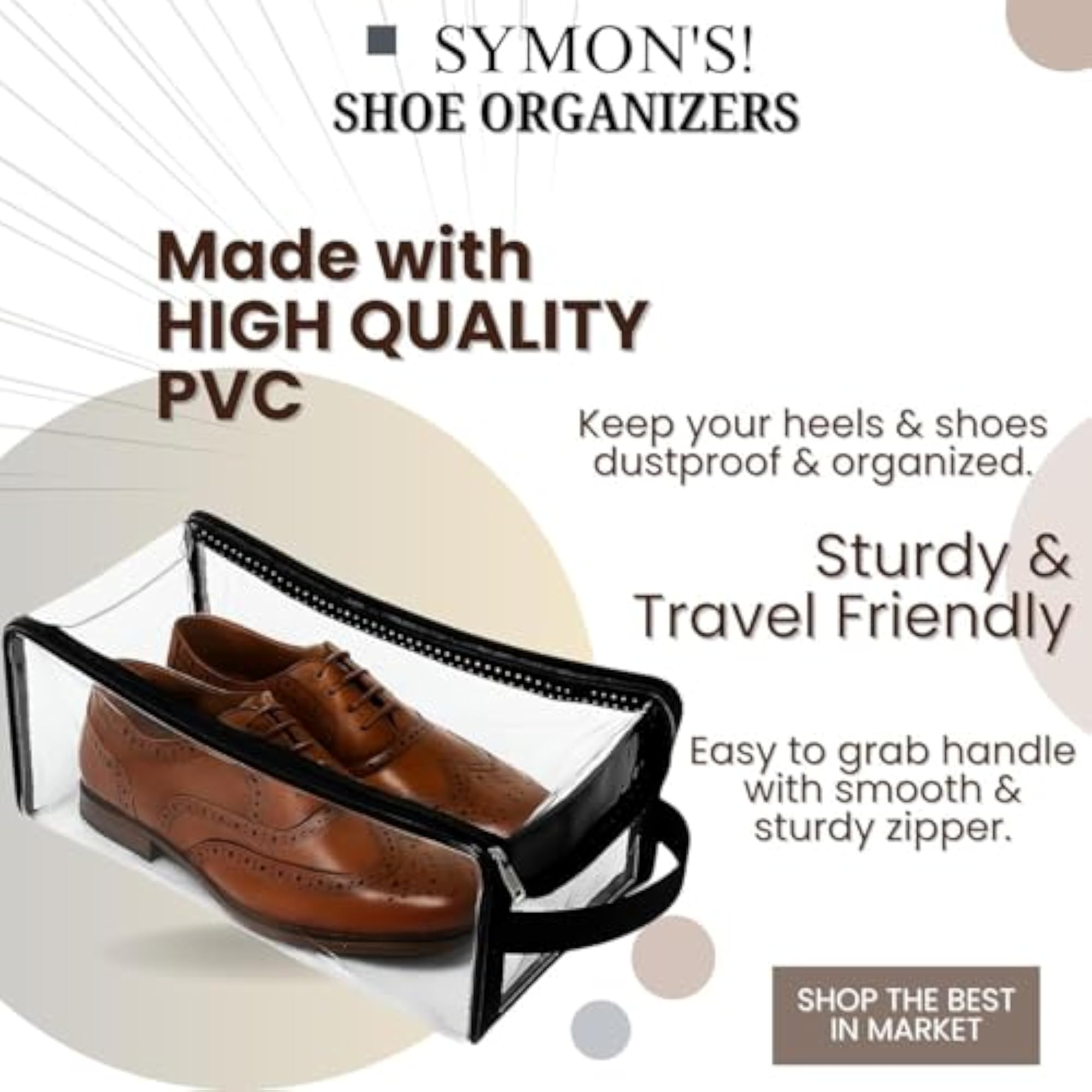Transparent Waterproof Shoe Bag for Travel & Home