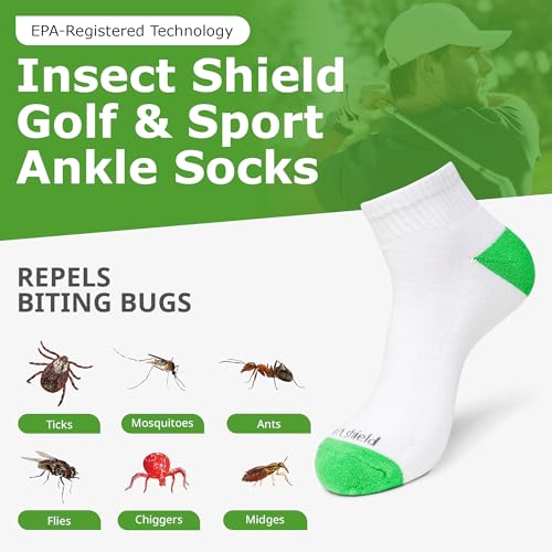 Golf & Sport Ankle Sock - Athletic Socks with Built-In Insect Protection & Footbed Cushioning for Men & Women3