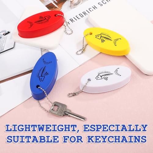 Image of NQEUEPN 4pcs Floating Boating Keychain, Boat Key Floating Keychain Rescue Tube Fishing Surfing Sailing Outdoor Water Sports Accessories Floating Keychain (4 Colors)