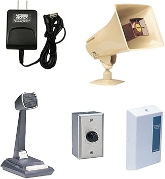 Valcom Commercial Paging Horn Loud Speaker System Kit Indoor/Outdoor Intercom