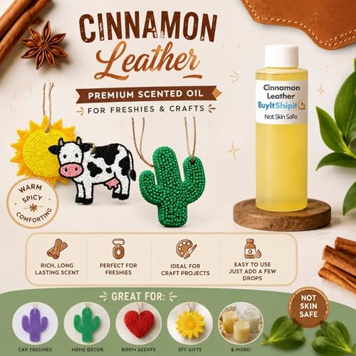 Image of Cinnamon Leather from Our Leather Collection - Perfect for Adding Aroma to Freshies, Candles, and Diffusers - 8 oz