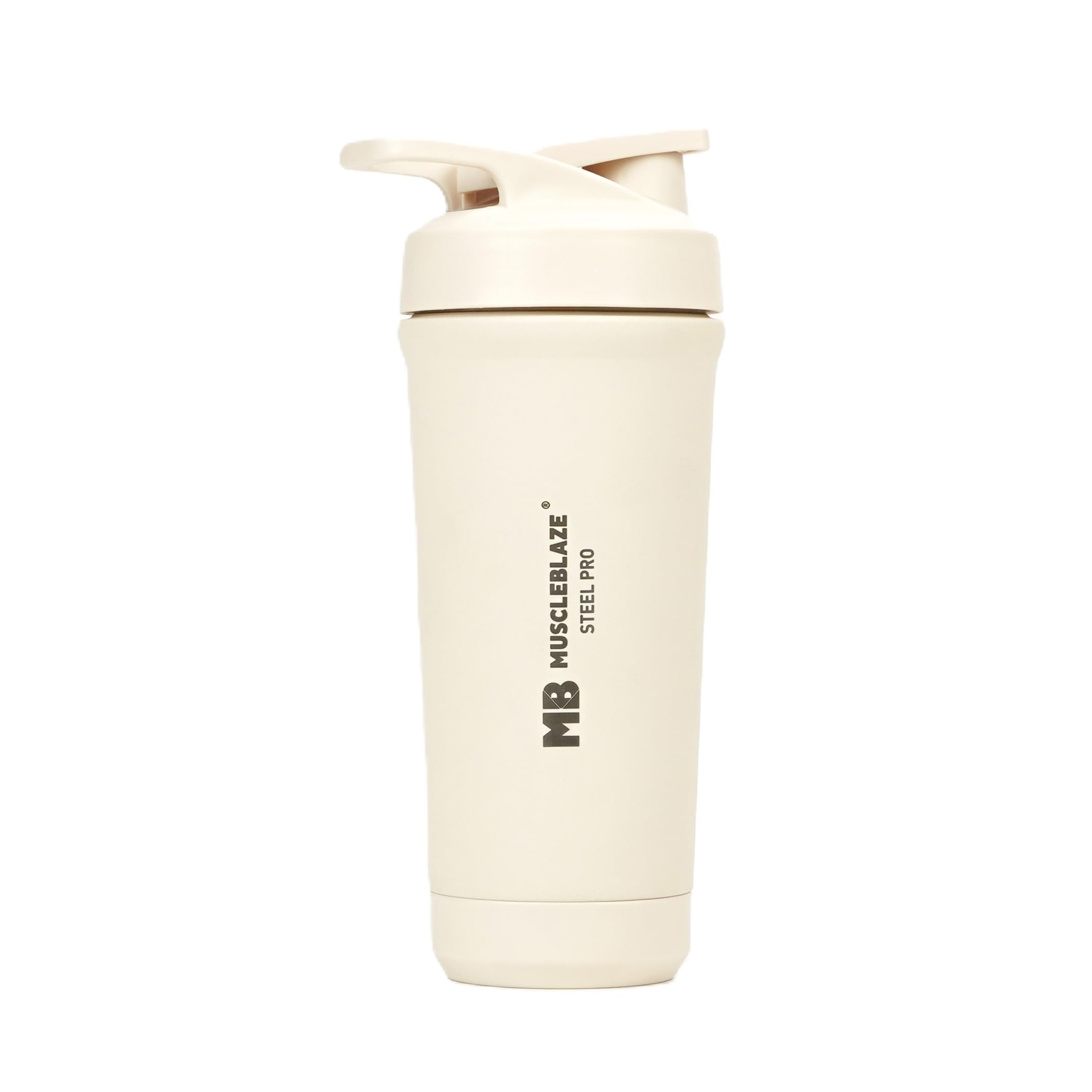 MuscleBlaze Stainless Steel Gym Shaker, 700ml, Beige - Image 1