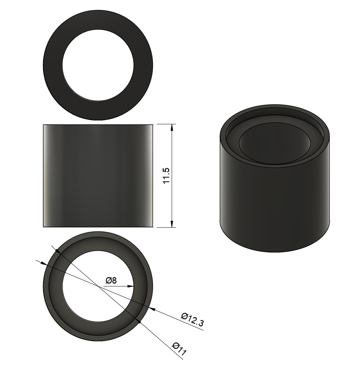 Pieza de repuesto apta para muchas ventanas de techo Velux. Contenido: 10 manguitos deslizantes. Rodamientos deslizantes. Anillos de bisagra