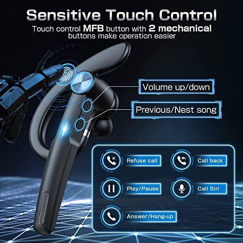Auricular Bluetooth inalámbrico con control táctil miniatura 4