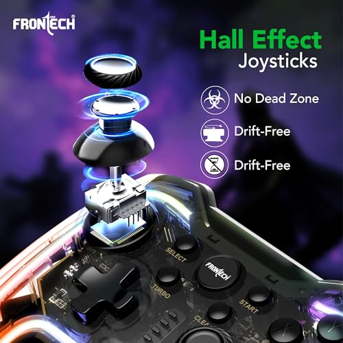 FRONTECH Fire Pro Wireless Gaming Pad with 2.4GHz | Dual Vibration Motors | RGB Lighting|Trigger Button|Compatible with PS3, PC & Android TV... - Image 5