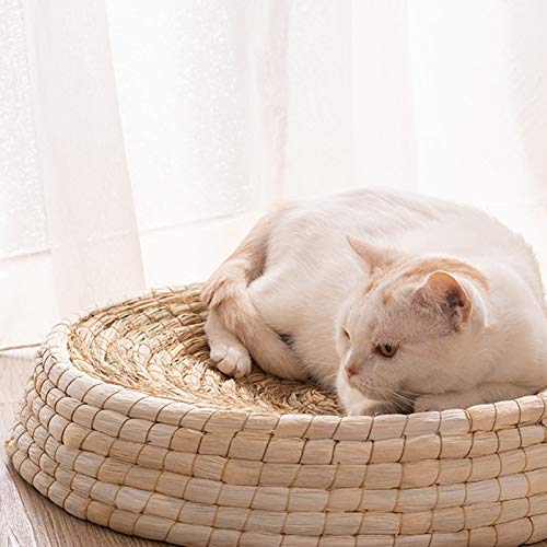 Amazon.co.jp: 【ねこ 麦わらベッド】天然素材デザインベッド 犬猫