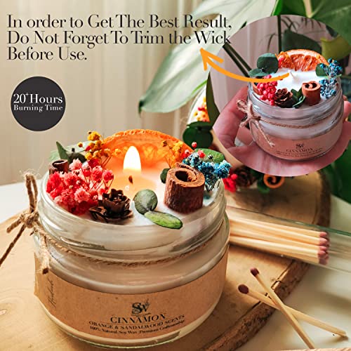 Cinnamon Roll Candles | Hand Poured | Cinnamon Scented Candles With Orange And Sandal Woods |Inc. Nice Gift Box| Pine Cones Cinnamon Scented Candle For Women Home Decoration | Cinnamon Pretzel Candle #TOP5