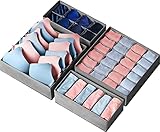 Diko 4 Stück Aufbewahrungsboxen, Schublade Organizer für Unterwäsche Socken, Aufbewahrungsbox für Unterwäsche, sockenorganiser, Schrank Organize, für Socken, BHS, Krawatten