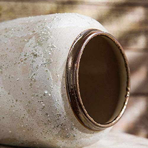 Vase en céramique blanc et or pour fleur et décoration de bureau - 6