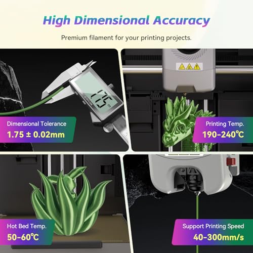 Image of FLASHFORGE Silk+ PLA Filament 1.75mm Green, Silky Texture 3D Printing Filament, Enhanced Layer Adhesion with Stunning Surface Finish; Chrome-Like Brilliance and Silk-Smooth Perfection