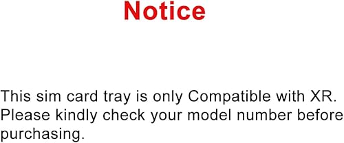 Miniatura 4 de Reemplazo de ranura para bandeja de tarjeta SIM para iPhone XR (negro) con anillo de goma impermeable y pasador de expulsión