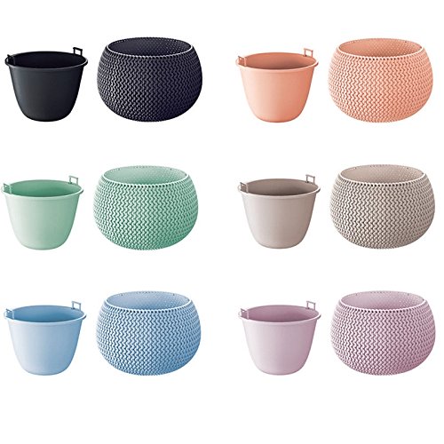 Blumentopf Pflanzentopf Balkontopf Strickmuster mit Einsatz wählbar von...