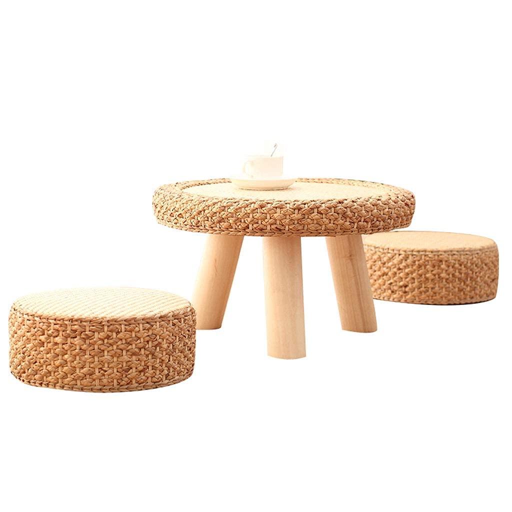 Table centrale en bambou naturel au design épuré pour salon moderne