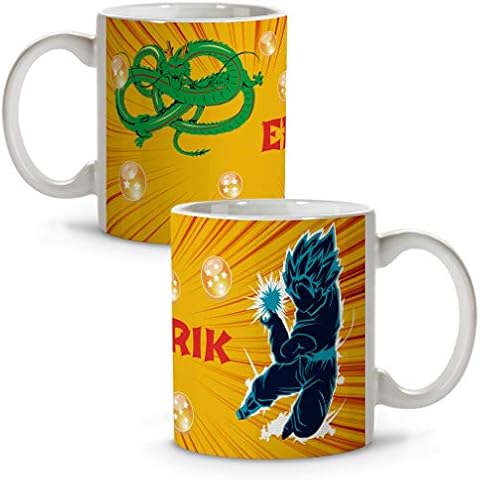 Taza Dragon Ball personalizada con nombre Cover