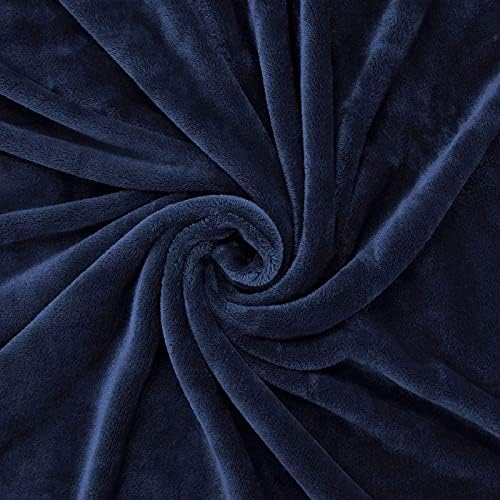Exclusivo Mezcla King Size Blanket(230 x 265 CM, Navy), Flannel Fleece Bed Blanket as Bedspread/Coverlet/Bed Sheet/Bed Cover- Soft, Lightweight and Cozy
