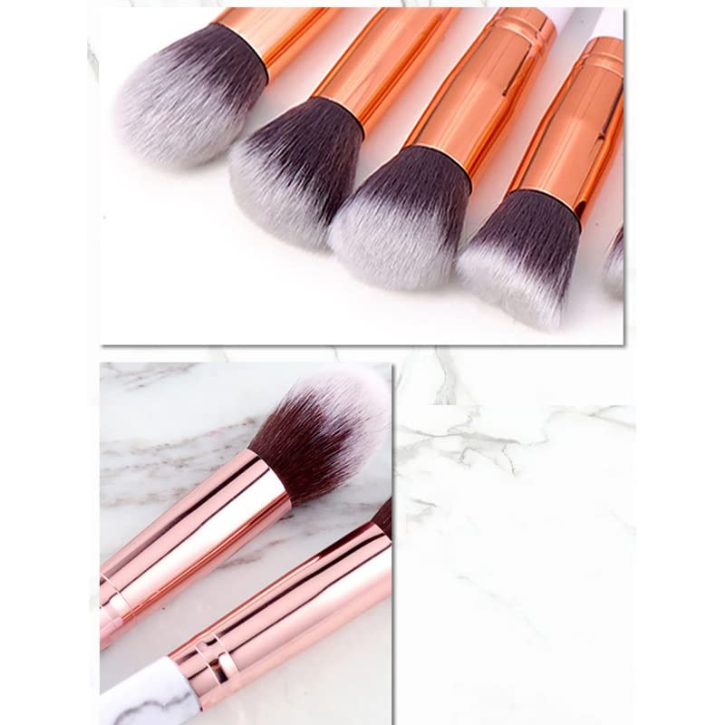 MADALIAN Marble Makeup Brush Set Beauty Tools Loose Brush Son Full Set of Beauty Tools(Color:D) - Image 4