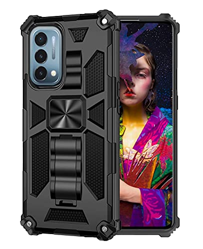 DAMONDY for OnePlus Nord N200 5G Case,Nord N200 5G Case,Kickstand Fit Car Magnetic Military Grade Shockproof Protective for Men Girls Women Case Compatible with OnePlus Nord N200 5G -Black