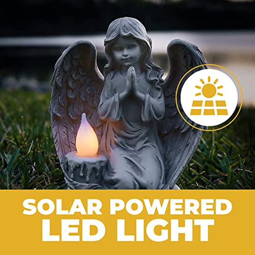VP Home Praying Angel Watching Over Us Solar Powered LED Outdoor Decor Garden Light - Image 3