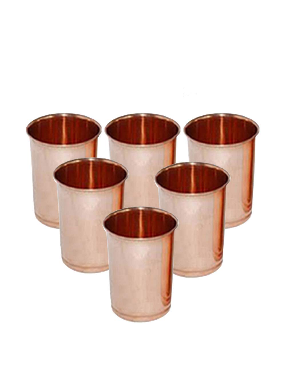 SATWIK* Six Plain Copper Glasse's
