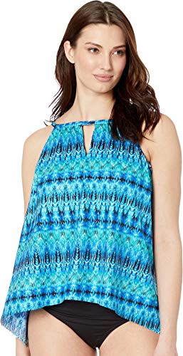 Haut de tankini galbant col haut Miraclesuit DD avec ouverture chic pour plage