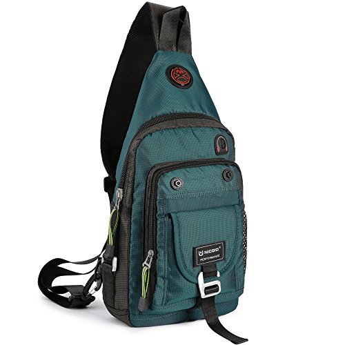 NICGID Sling Bag Chest Shoulder Backpack Crossbody Bags for Tablet Laptop Outdoor Hiking Men Women - Detailed View