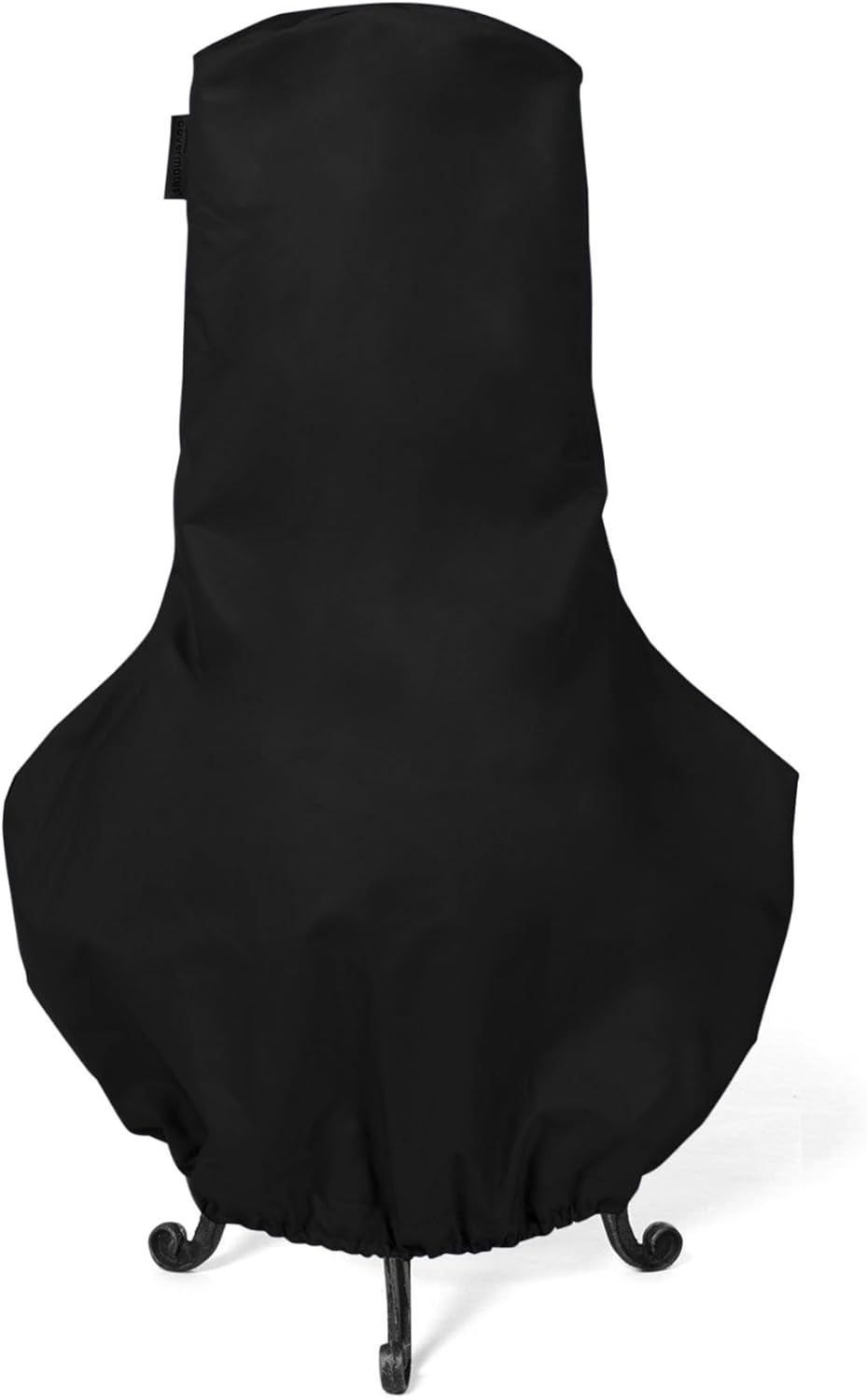 Covermates Elite Chiminea Cover – All-Weather Water-Resistant Polyester Outdoor Clay Chiminea Protector with Elastic Hem & Auto-Locking Drawcord for Patios and Backyards, 28DIAMETER x 48H, Black