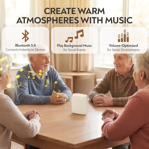 Image of WinBridge WB002 Bluetooth Voice Amplifier with Wireless Headset Mic, Beige | Portable Pa System for Teachers, Tour Guides & Seniors, 15W Clear Sound, One-Touch Mute, USB play, All Day Battery, Auto Pair