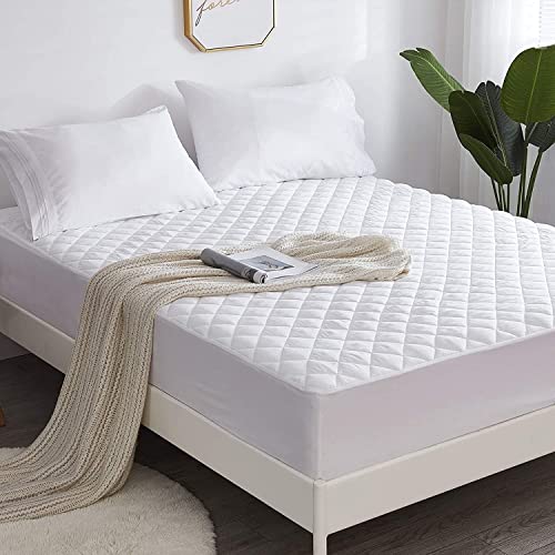 Belem Mattress Topper Full Size (Pack of 12) Elastic Fitted Bulk Mattress Protector –Breathable & Noiseless Mattress Pad -Fits Upto 15” Deep with Elastic Anchor Band & Knitted Skirt (Not Waterproof)