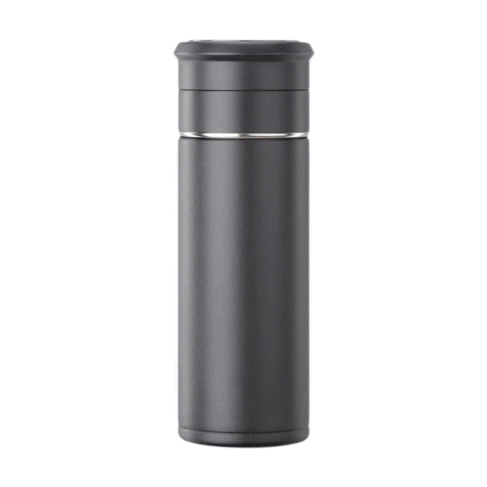 Qianly Botella Infusora de Té con de 500 Ml, Portátil Y Ligera, con Separador de Té, Ideal para Mochileros Y Actividades Al Aire Libre, Negro Sólido, tal como se describe