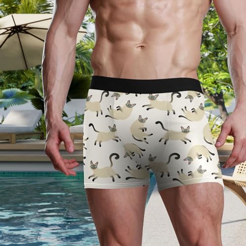 visesunny Men's Boxer Briefs Soft Breathable Cute Underpants with Stretch Waistband Rayon Underwear2