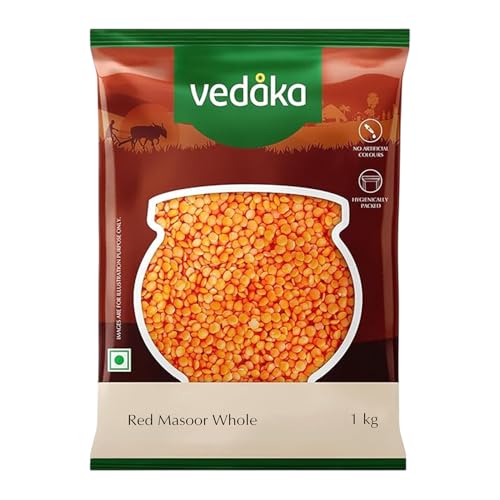Image of Amazon Brand - Vedaka Premium Red Masoor Whole, 1kg