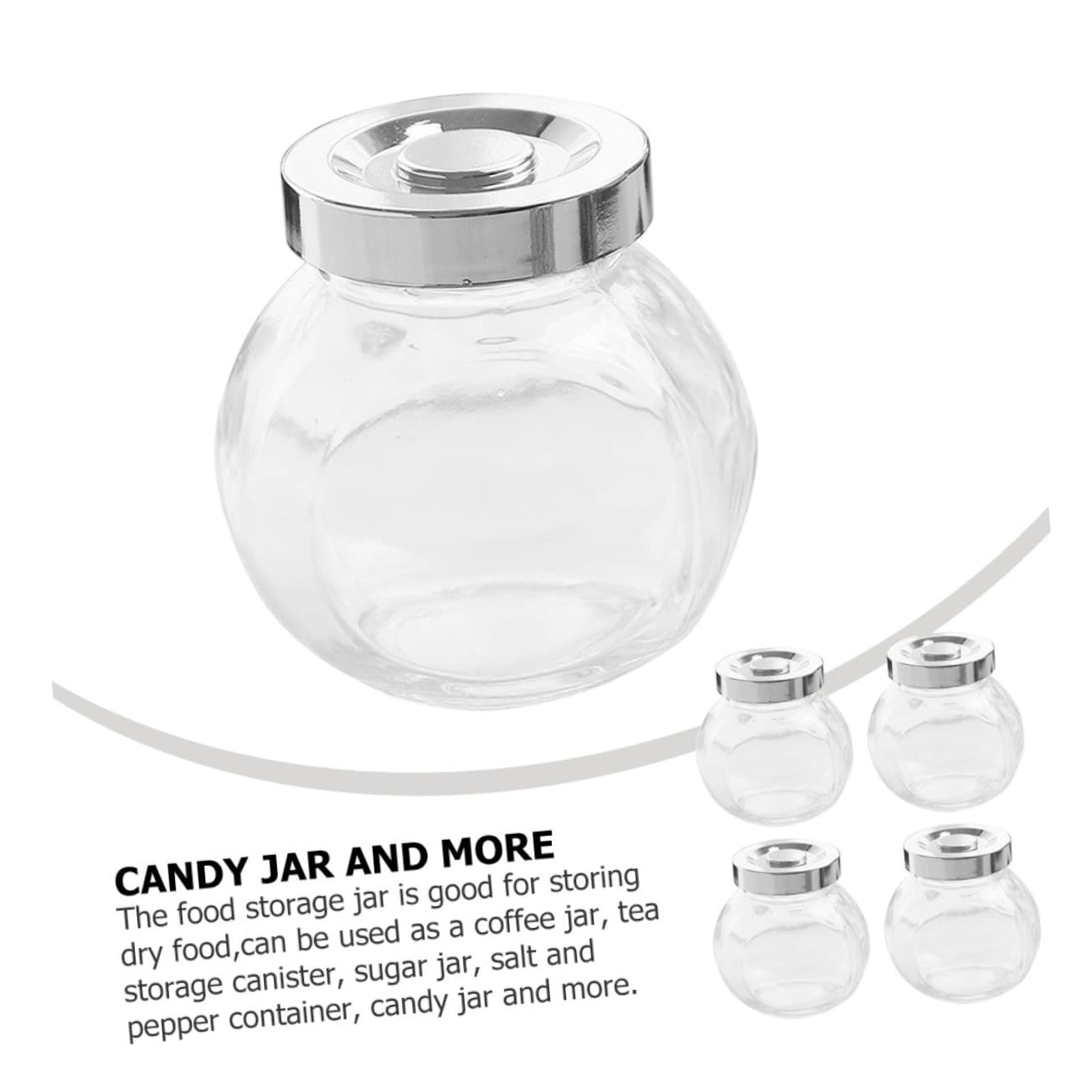 Frascos Sellados de Vidrio Transparentes, 8 Piezas para Cocina