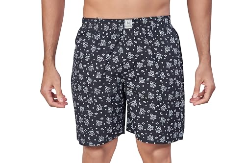 Image of Nermosa Pure Cotton Comfortable & Breathable Printed Regular Shorts /Boxer for Men, Pack of 3