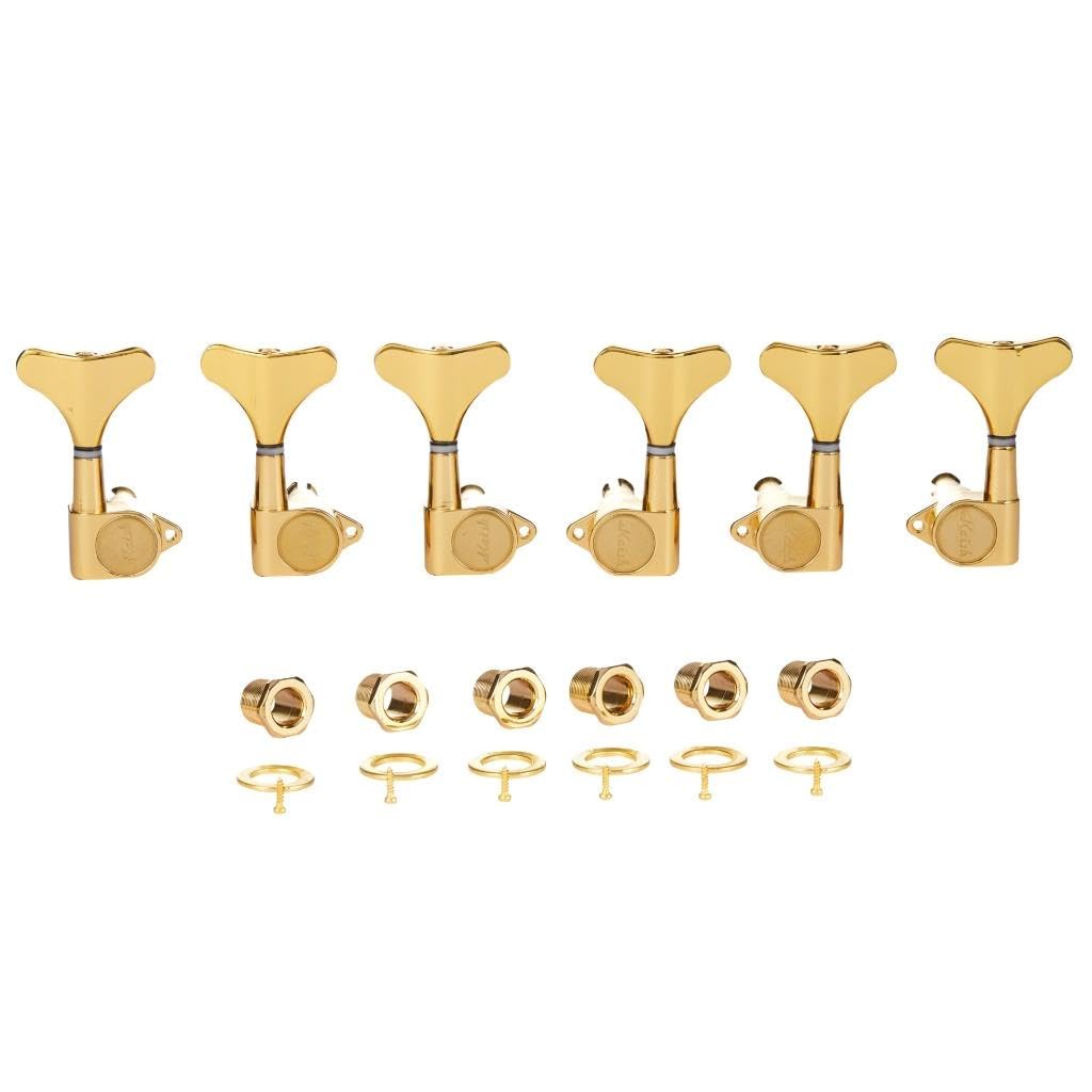 KAISH 6 strun 3R3L 18:1 uszczelniony tuner basowy gitara basowa klawisze do tuningu głowice do maszyn do tuningu Ibanez/Yamaha Style Acoustic/Electric Bass Gold