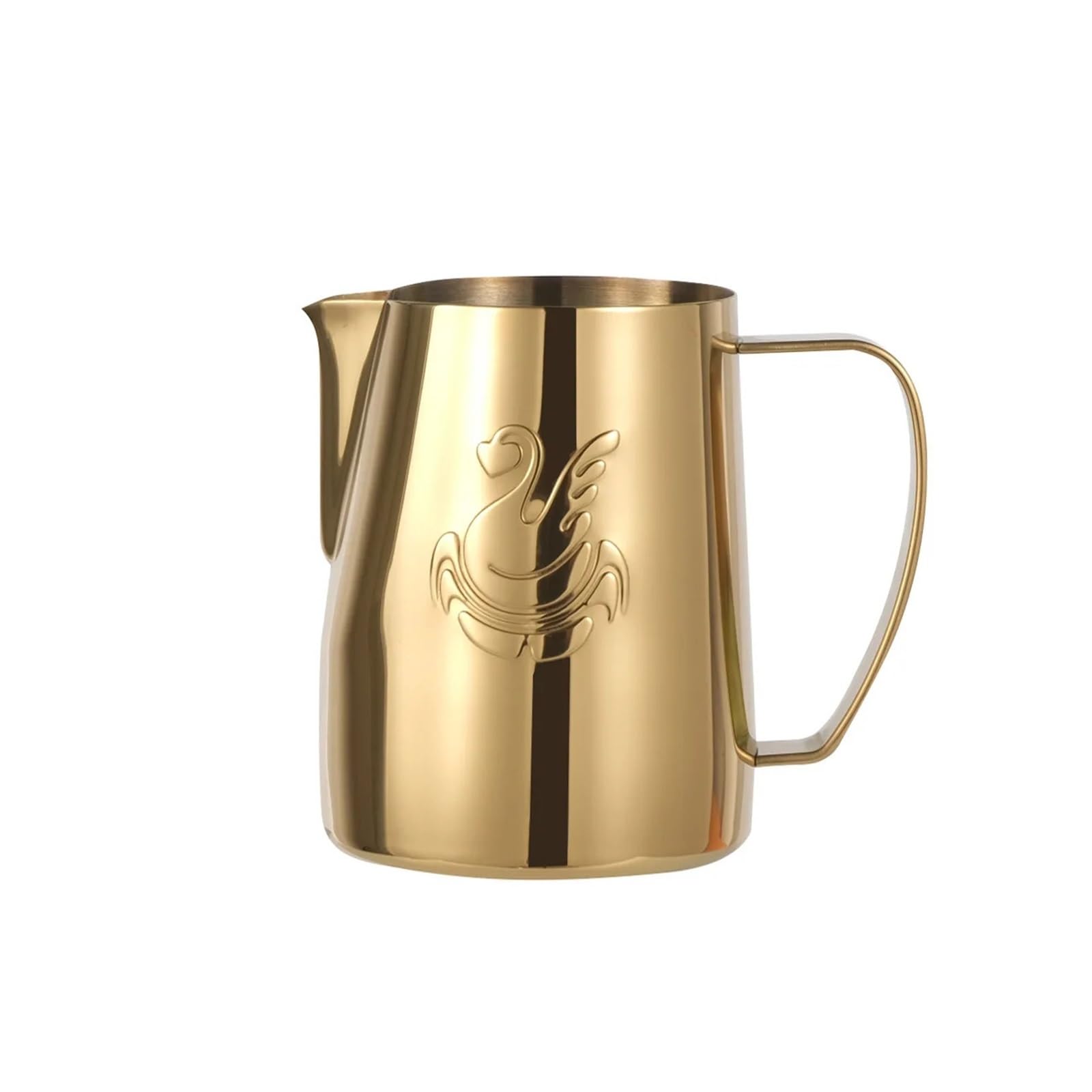 Jarra de café acero inoxidable 400 ml, jarra for espumar leche, taza for hacer crema(Gold)