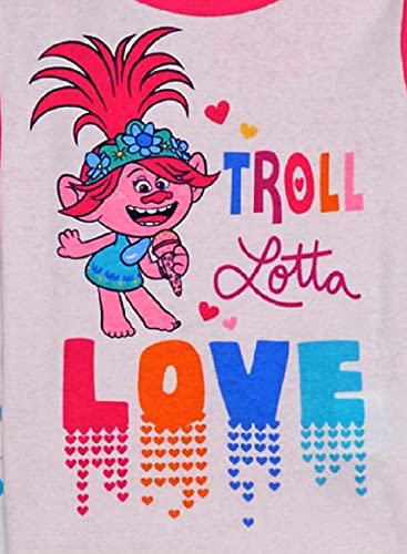Toddler Girls Trolls Poppy Rainbow Cotton Snug Fit Pajamas2
