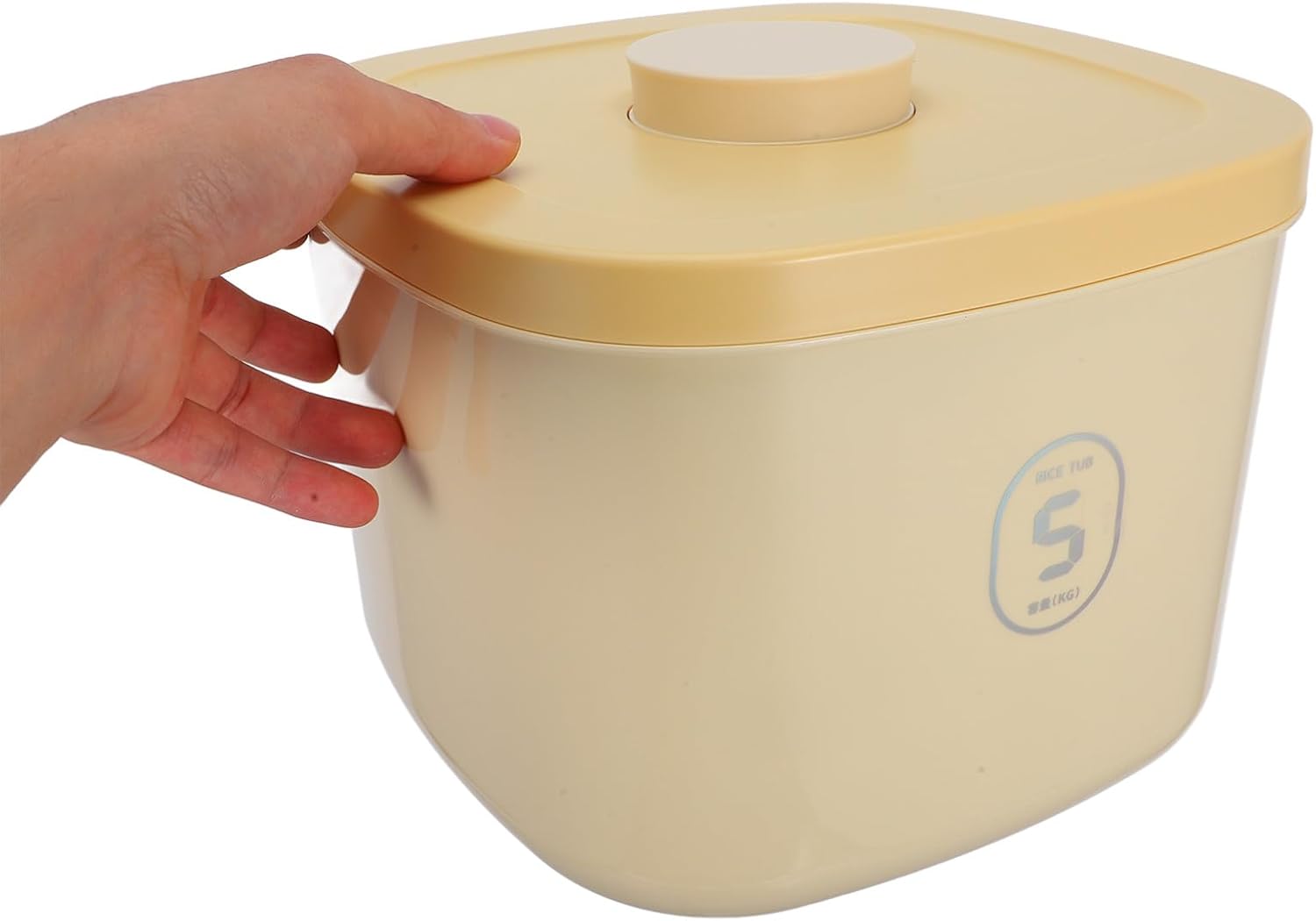 Pet Food Storage Container Small Airtight Vacuum-sealed Dog and Cat Food Bin Moisture-proof Yellow Plastic Grain Keeper for Daily Pet Feeding