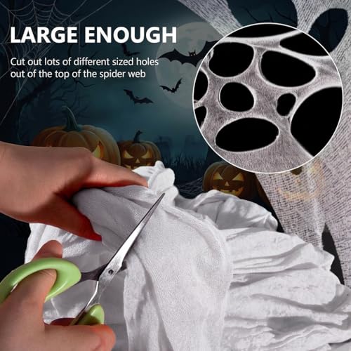 17' x 7' wymulot Uncut Giant DIY Stretchy Spider Web Halloween Decoration w/10 Ground Nails 6.49 + Free Shippi + 50% Off Code G6S2B4X2 - image 3