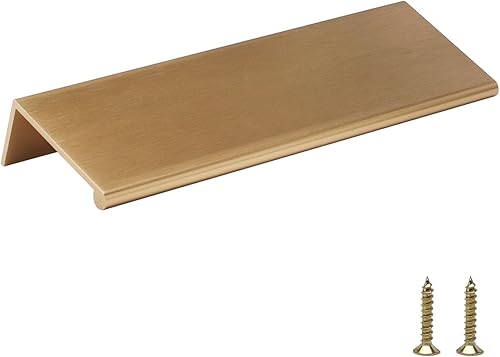 Miniatura 8 de Rergy Paquete de 10 tiradores negros para gabinetes de cocina, tiradores de borde de gabinete de tocador, tiradores de dedo de gabinete de 5