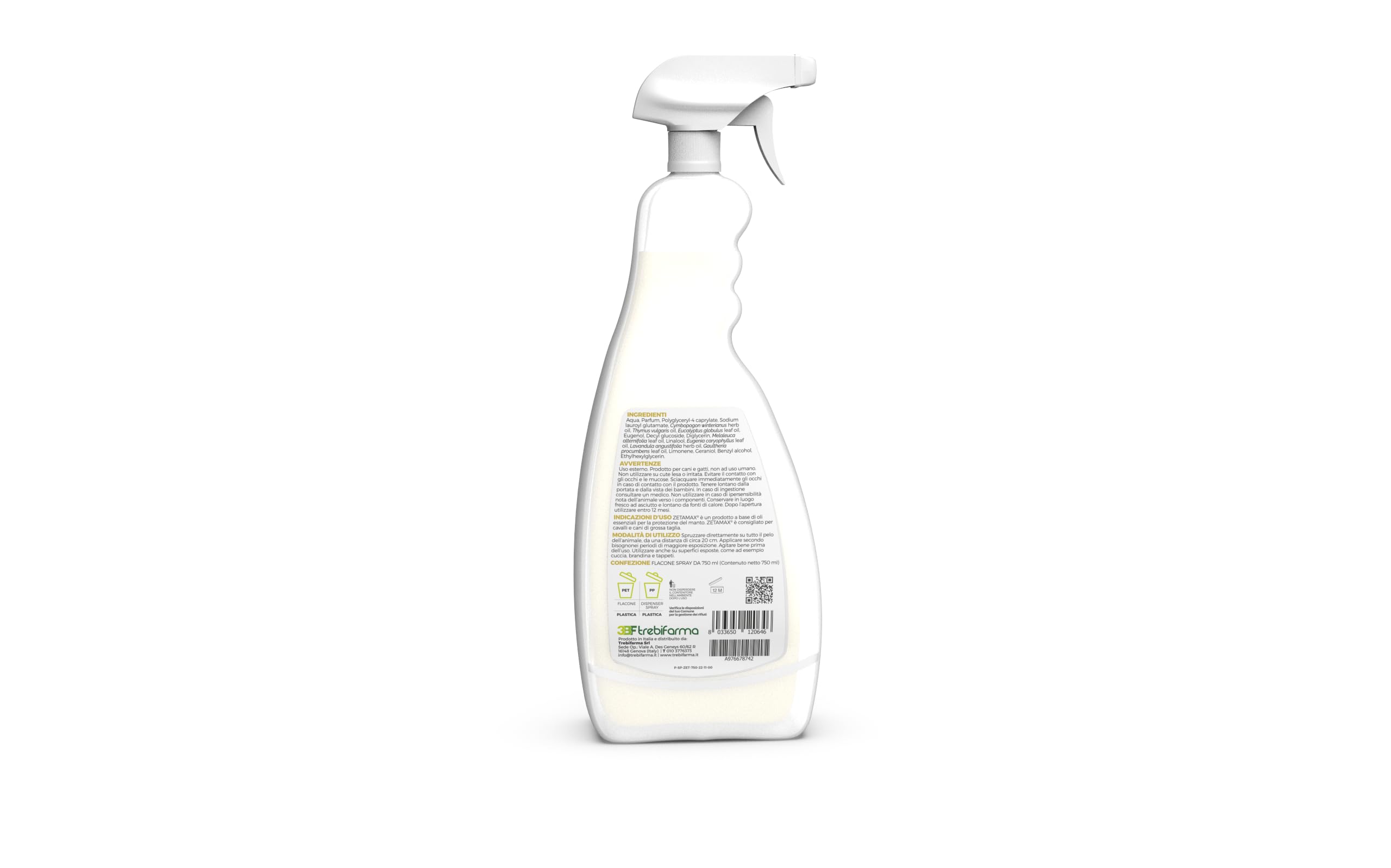 Zetamax- 3BF butelka z rozpylaczem do użytku zewnętrznego weterynaryjnego - owady zszywacze, 750 ml. Trebifarma