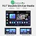 Joying 15.1 Inch Double Din Car Stereo, Car Radio with Apple Carplay & Android Auto, 8GB+128GB Android 13 Head Unit with Mirror Link, AM/FM, Bluetooth, SWC, GPS(JY-UTD15N8)