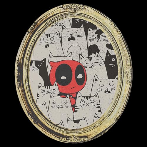 Marvel Boy's Deadpool Cats Animated Frame T-Shirt2