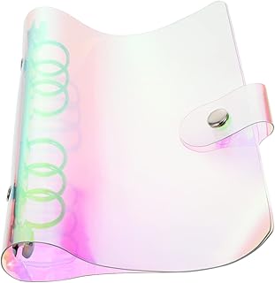 HONMEET 1 Peça Capa De Fichário De Folhas Soltas Fichário De Folhas Soltas Caderno De Folhas Coloridas Fichário Protetor De Fichário Caso Transparente Bloco De Notas Protetor De Diário De
