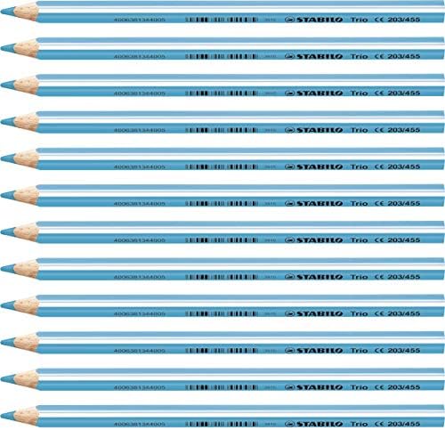 Colouring Pencil - STABILO Trio thick - Pack of 12 - white
